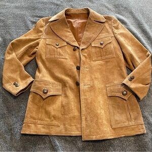 Vintage Tan authentic Suede bespoke Jacket